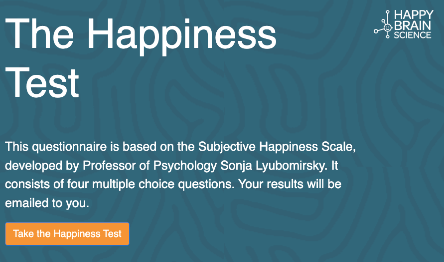 Take the Free Happiness Test | Happy Brain Science